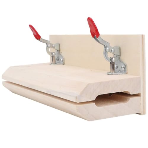 Leather Stitch Leather Sewing Clamp, Wooden Leather Holder Hand Stitch Assistant for DIY Leathercraft Belts Bags, Wooden Table Clamp Stitching Tool