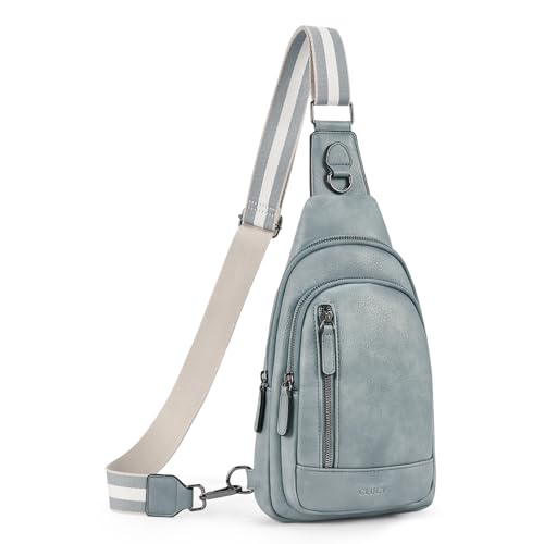 CLUCI Crossbody Bags for Women Men,Leather Sling Bag Cross Body Backpack for Woman Gifts for Women Birthday Unique - color: 0-7 Denim Blue