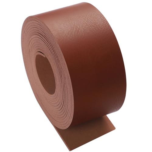 Picheng Faux Leather Strap for Crafts: 2 Inch Wide 138" Long Leather Strips - color: Brown, size: 2 Inch