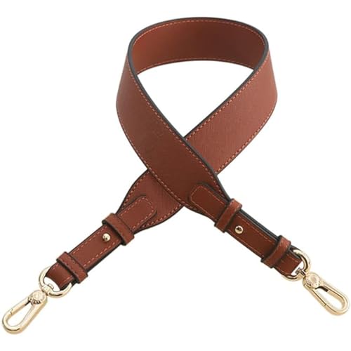 Leather Crossbody Shoulder Bag Replacement Strap - Faux Leather Adjustable Purse Strap for Handbag (Gunblack Clasp, Brown) - color: Brown, size: Gunblack Clasp
