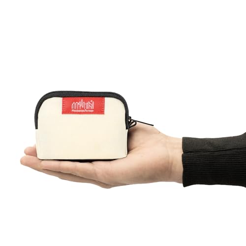 Manhattan Portage CORDURA® Coin Purse With Zipper Closure Pouch Eclectic Colors Credit Card ID Card Jewelry Keys Water Resistant Gift Everyday Carry - color: Ivory
