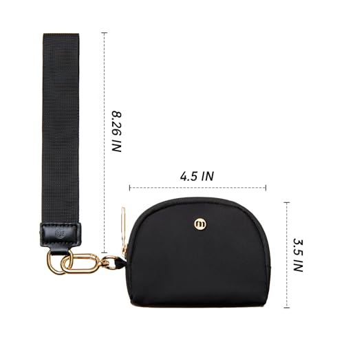Mum's Memory Mini Zip Around Wristlet Wallets for Women -KeyChain Wallet with Detachable Dual Pouch Wristlet -Key Chain Coin Purse Small Wallets - color: Brown leopard