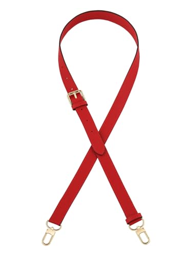 IBWell Genuine Leather Strap Replacement Crossbody Adjustable with Shoulder Strap Pads for Travel Duffel Bags - color: Red