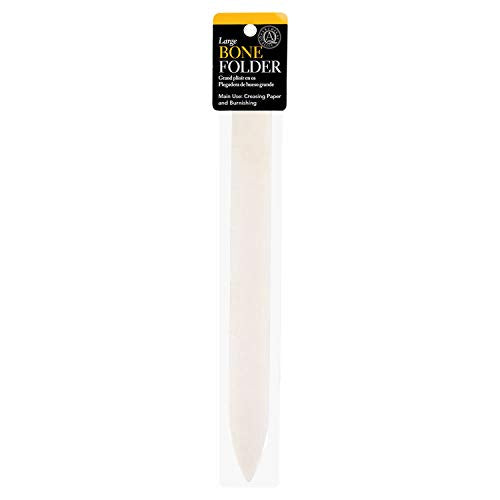 Lineco Genuine Bone Folder Large 8" x 1", Used for Bookbinding | Great for Scoring, Folding and Creasing Paper Projects, Scrapbooking, Cards, DIY. Ideal for Leather, Handmade Crafts