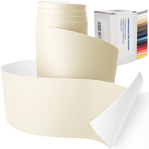 Leather Repair Patch, Creamy White, 3x60 Inch, Self Adhesive, Leather Repair Tape for Furniture, Car Seat Repair, Couch Repair - color: Creamy White, size: 3x60inch