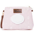Bumco Portable Diaper Clutch Bag with Built-In Baby Wipes Dispenser (Lilac) | Airtight refillable wet wipes dispenser container. Portable travel pouch holder for quick baby cleanups on the go. - color: Lilac