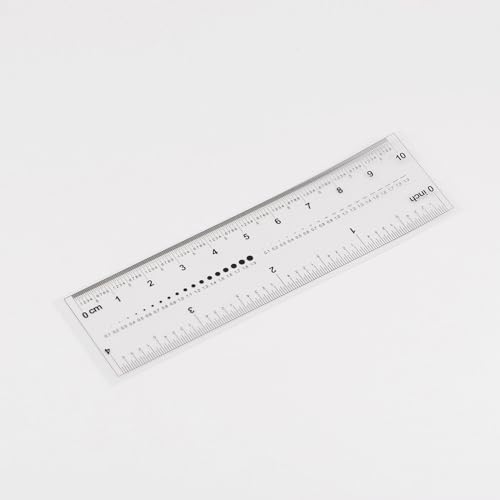 HARFINGTON Film Flexible 4 Inch 0.1mm Scale PET Plastic Folding Straight Ruler Calibration Soft Ruler Measuring Tool for Factory, Transparent - size: 10cm