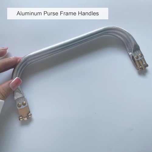Tuofchyi 8 Inch Metal Purse Frame, 2Pcs Rectangle Kiss Lock Bag Hardware | Ideal for DIY Tote Bags, Clutches, Crochet Purses, Features a 180° Opening, Strong Hinges Secure Rectangle Kiss Lock Closure - size: 8 inch