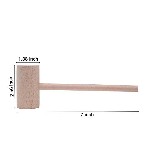 6PCS Wooden Crab or Lobster Mallets - color: 6 Pcs