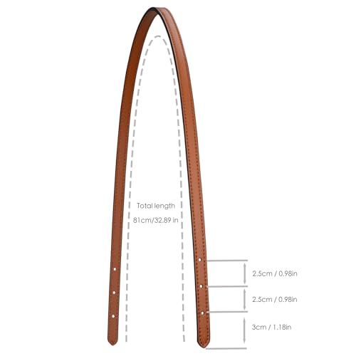 ALLZEDREAM Microfiber Leather Purse Strap Replacement Tote Bag Handbag Shoulder Handles 2 Pcs, Brown, 1.8cm - color: Brown, size: 1.8cm