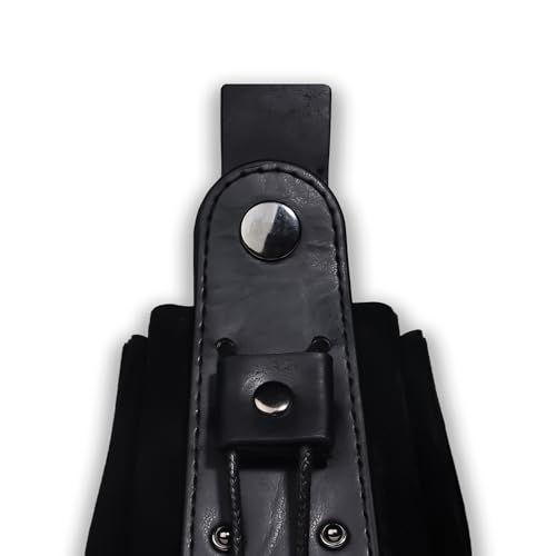 Medieval Faux Leather Drawstring Pouch Vintage Rivets Belt Pouch Coin Purse Dice Bag For LARP Ren Faire (Black A) - color: Black A