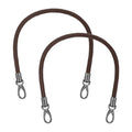 MECCANIXITY Braided Purse Strap, PU Leather Purse Strap Handle Replacement for Handbag Tote Underarm Bag Making - color: Dark Coffee