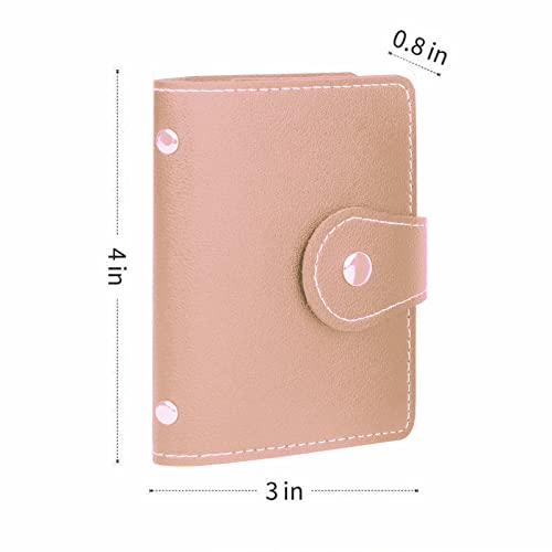 2 Pcs Credit Card Holder and business card holder，Sd Card Holder Each Has 26 Card Organizers, 2024 New Credit Card Holders book for Men and Women. - color: Green+pink