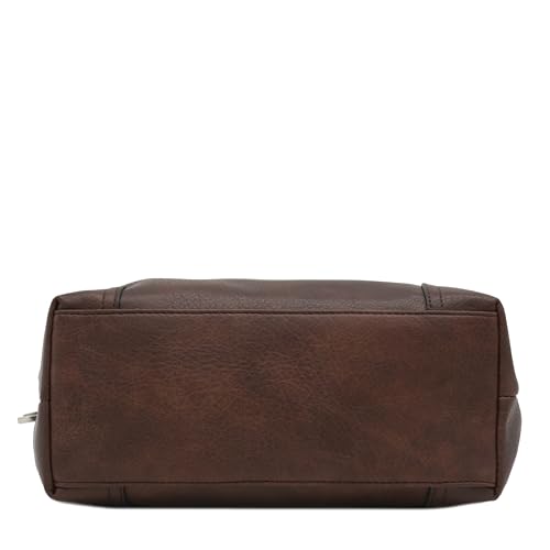 Hobo Shoulder Bag with Big Snap Hook Hardware - color: Coffee