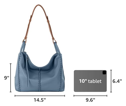 The Sak Los Feliz Hobo Purse - Premium Large Leather Women's Handbag for Everyday & Travel - Durable Purse With Zipper Pocket | Slouchy Relaxed Silhouette, Roomy Interior, Lightweight All-Day Carry, Fits Phone, Wallet & Tablet, Everyday & Travel Ready - c