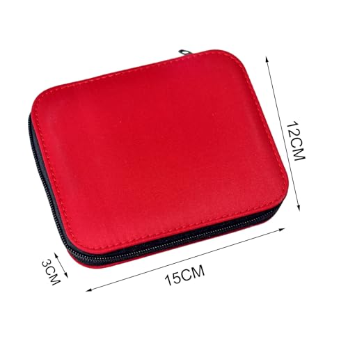 Sewing Kit with Case Portable Sewing Supplies for Home Traveler, Adults, Beginner, Emergency, Contains 18 Sewing Thread, Scissors, Needles, Measure etc,Bright Christmas Red - color: Bright Christmas Red, size: 1 Pack