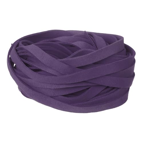 uxcell 10Pcs 1 Yard 10mm Wide Flat Leather String Cord, 1.4mm Thick Craft Suede Strap Braiding Lacing Strips Rope for DIY Leather Crafts Necklace Bracelet Collars Belts, Deep Purple - color: Deep Purple