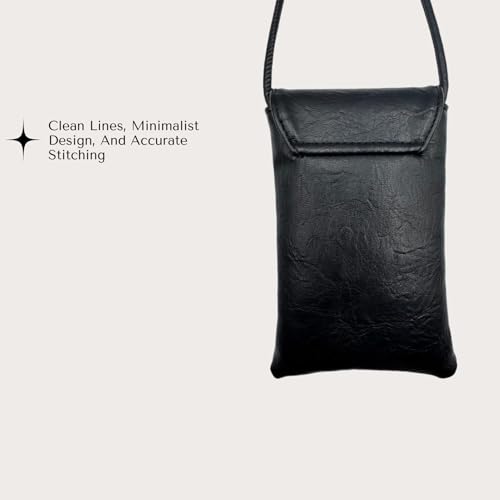 Vegan Leather Phone Crossbody Bag - Stylish & Practical Small Pouch, Eco-Friendly Cell Phone Purse, Fashionable Sling Bag for Women, Compact Vegan Leather Crossbody Purse, Cruelty-Free