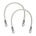 MECCANIXITY Braided Purse Strap, PU Leather Purse Strap Handle Replacement for Handbag Tote Underarm Bag Making - color: Light Gray