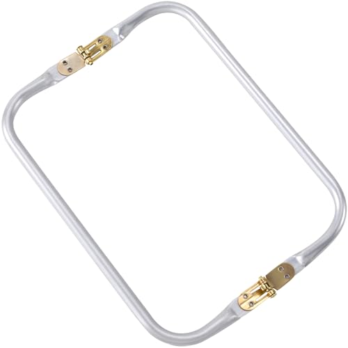 Lekgavd 9.8" Metal Purse Frame, Rectangle Clasp Bag Handle, 1 Set, Silver - color: Silver, 1pcs,9.8"