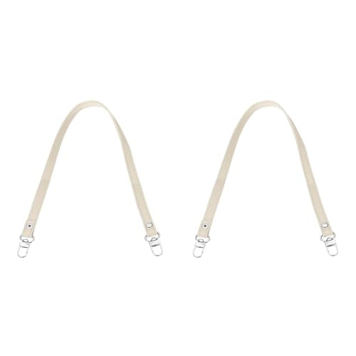 PATIKIL Leather Purse Handle Strap, 2 Pcs 26 Inch Leather Purse Strap Replacement DIY Women Clutch Bag Handbag Top Handle Strap Repair Accessories, Beige - color: Beige, size: 26 Inch