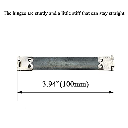 Hahiyo Flex Frame Kiss Clasp 100mm Length Metal Internal Hinge Clip Hook Keep Straight Sturdy Secure Smooth Open Close for DIY Cloth Bag Coin Purse Handbag Eyeglass Headphone 20pcs Silver - color: Silver, size: 100mm-Silver-20Pieces