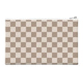 Money Bag with Zipper, Cute PU Leather Cash Bags, Portable Bank Bag Money Pouch for Cash, Coins, Checks, Receipts, Invoices Cosmetics Tools, Deposit Bag for Office Travel, Checker - color: Checker