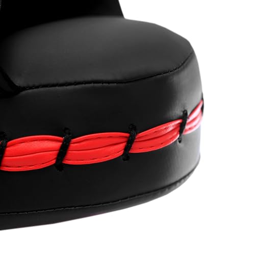PSS Boxing Focus Pads - Hook & Jab Punch Mitts for MMA, Kickboxing, Karate, Muay Thai, and Taekwondo Training - Hand Target Strike Shield Punching Gloves Pad - color: Red