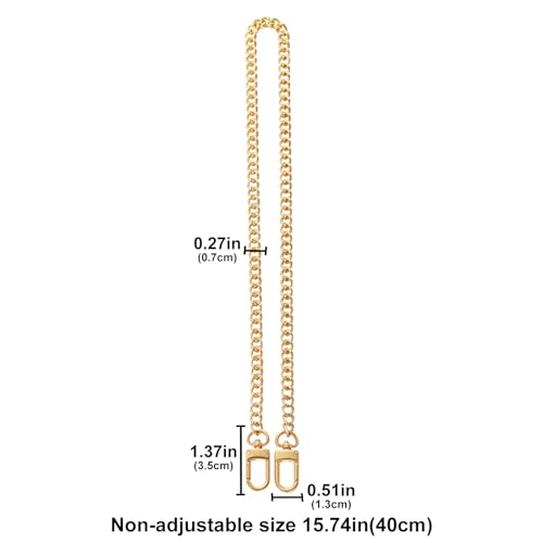 Bag Chain Strap for Handbag Replacement,Gold Purse Chain Accessories Shoulder Straps Crossbody - color: Style-2-40cm