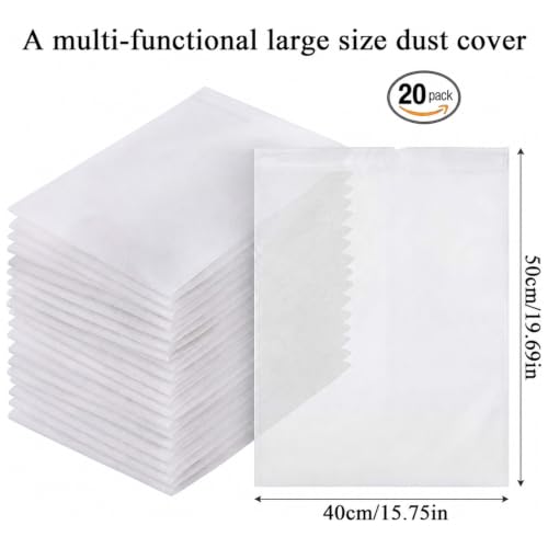 20 Pcs Purse Dust Bags for Storage Dust Bag for Purses 16*20 Inch Non Woven | Purse Dust Bags for Storage, Dust Bag for Handbags Non Woven Fabric, Drawstring Dust Covers for Purses Travel Shoe Organizers