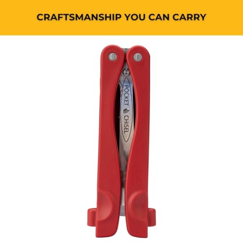 FastCap Pocket Chisel with Foldable Nylon Handle, 1-Inch Blade | Delivers Precise Shaping, Clean Joints & Detailed Finishes, Ideal for Carpentry and Woodworking, 80496