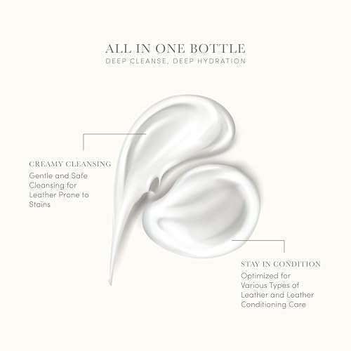 All-in-One Leather Cleaner and Conditioner for Luxury Handbags Sofas Wallets High-End Care for Fine Leather Cream Lotion Type Made in Korea
