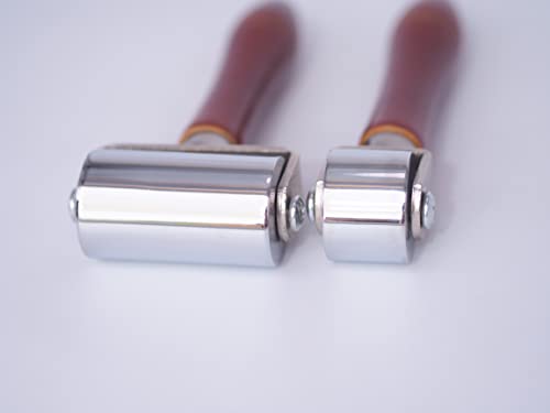 Leathercraft Rollers Leather Gluing Roller Creasing Wheels 2 Sizes Pack and Glue Spreader