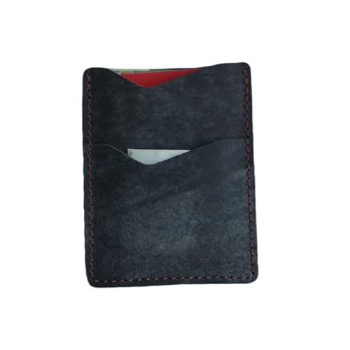 Front Pocket Card Case Slim Wallet Card Holder for Men & Women Minimalist Leather Wallet Card Holder Distressed Gifts - color: Grey
