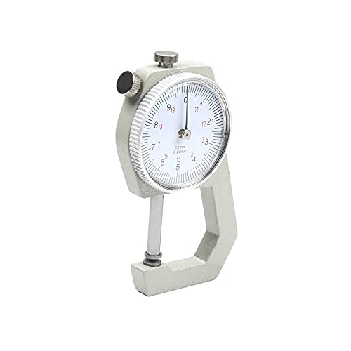Utoolmart Dial Thickness Gauge, Flat Head Thickness, 0-20mm Tester Dial Measuring Tool for Paper Leather Cloth Paper, Film, Wire 1 Pcs - size: C-03 0-20mm