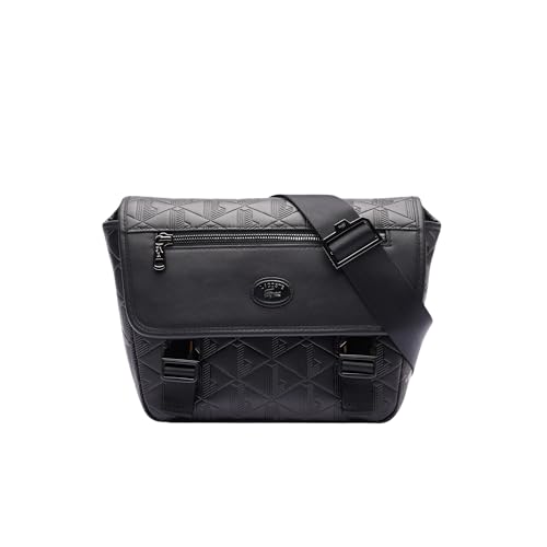 Lacoste Nomogramme Small Flap Close Messenger Bag - color: Black