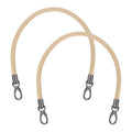 MECCANIXITY Braided Purse Strap, PU Leather Purse Strap Handle Replacement for Handbag Tote Underarm Bag Making - color: Apricot Beige