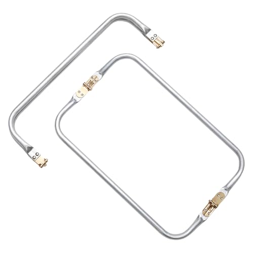 Mormchlots 2Pcs 11.8 Inch Metal Purse Frame | Rectangle Lock Frame Purse Hardware Kiss Lock Clasp Bag Frame, U-Shaped Handle for DIY Bag Making/Sewing Clutch Crafts - size: 11.8inch