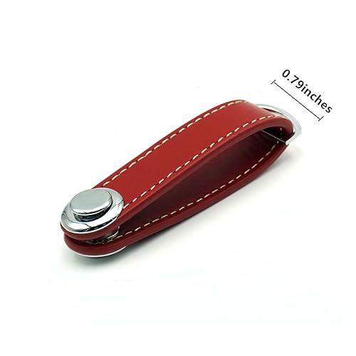 Compact Key Holder - Stylish & Practical Pocket Key Organizer With Secure Locking Mechanism. (Red)