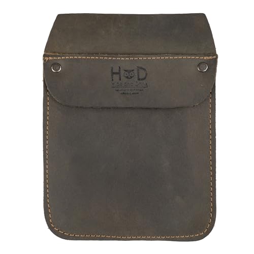 Hide & Drink, Work Pocket Organizer for Tools/Pens, Jeans Back Pocket Quick Grab Carry Job Tools, Office & Work Essentials, Full Grain Leather, Handmade - color: Dark Jade