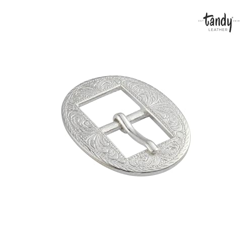 Tandy Leather Engraved Strap Buckle - Secure and Reliable Design Adds Classic Detail to Leather Craft Projects for Stylish Finish - Fits Belts, Guitar Straps, Bags, Harnesses - 3/4 Inch