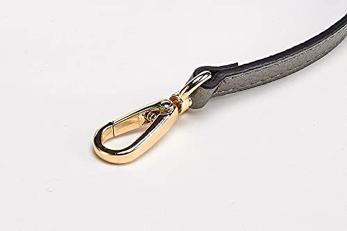 LIVE UP Full Grain Purse Strap Genuine Leather Replacement for Cross Body Bag Handbags - color: Silver Grey
