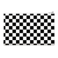 Money Bag with Zipper, Cute PU Leather Cash Bags, Portable Bank Bag Money Pouch for Cash, Coins, Checks, Receipts, Invoices Cosmetics Tools, Deposit Bag for Office Travel, Black Checker - color: Black Checker