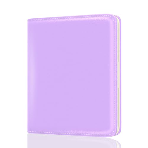 Rouidr Womens Wallet, RFID Small Slim Wallet for Women, Cute Bifold Leather Pocket Credit Card Holder Ladies Mini Purse with Zipper Coin Pocket & ID Window, Purple - color: A-Purple