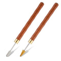 Jmuiiu 2 Pcs Leather Edge Dye Pen, Leather Edge Printing Tool for Craft | Red Brown Colors Edge Roller Pen Applicator, Edge Coating