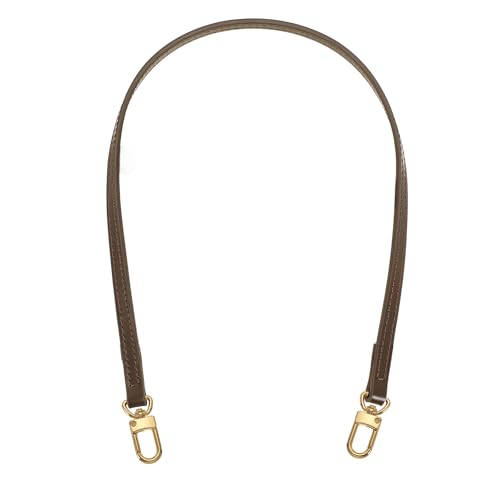 Genuine Leather Replacement Bags - Thin Short Shoulder Straps Genuine Leather Crossbody Strap, [for Handbag] - color: Dark Brown, size: 23.6 Inch
