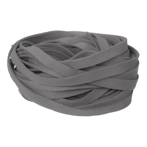uxcell 10Pcs 1 Yard 10mm Wide Flat Leather String Cord, 1.4mm Thick Craft Suede Strap Braiding Lacing Strips Rope for DIY Leather Crafts Necklace Bracelet Collars Belts, Light Gray - color: Light Gray