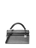 Michael Kors Jana Extra Small Top Handle Crossbody Bag - color: Silver-tone Hardware/Rhinestone Hot Fix/Black