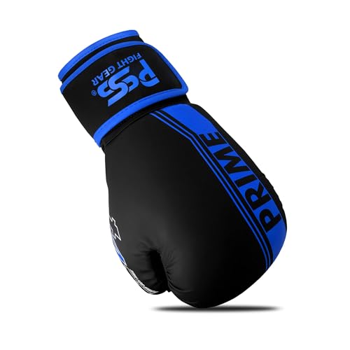 PSS Boxing Gloves for Kids/Youth Training Sparring, Kickboxing, Muay Thai, MMA, Heavy Punching Bag Mitts Focus Pads Workout Durable PU Leather, High-Density Foam Padding 4 6 8 10 Oz - color: Blue, size: 8 oz