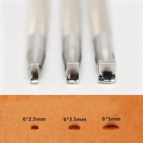 Singring Leather Stamps Tool Back Beveled Stamps Set Stainless Steel Stamping Tool Arc Angle Beveling Set 3Pcs Professional LeatherCrafts Carving DIY Kit